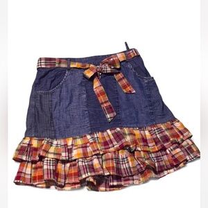 NWT Size Large Denim skirt with ruffles